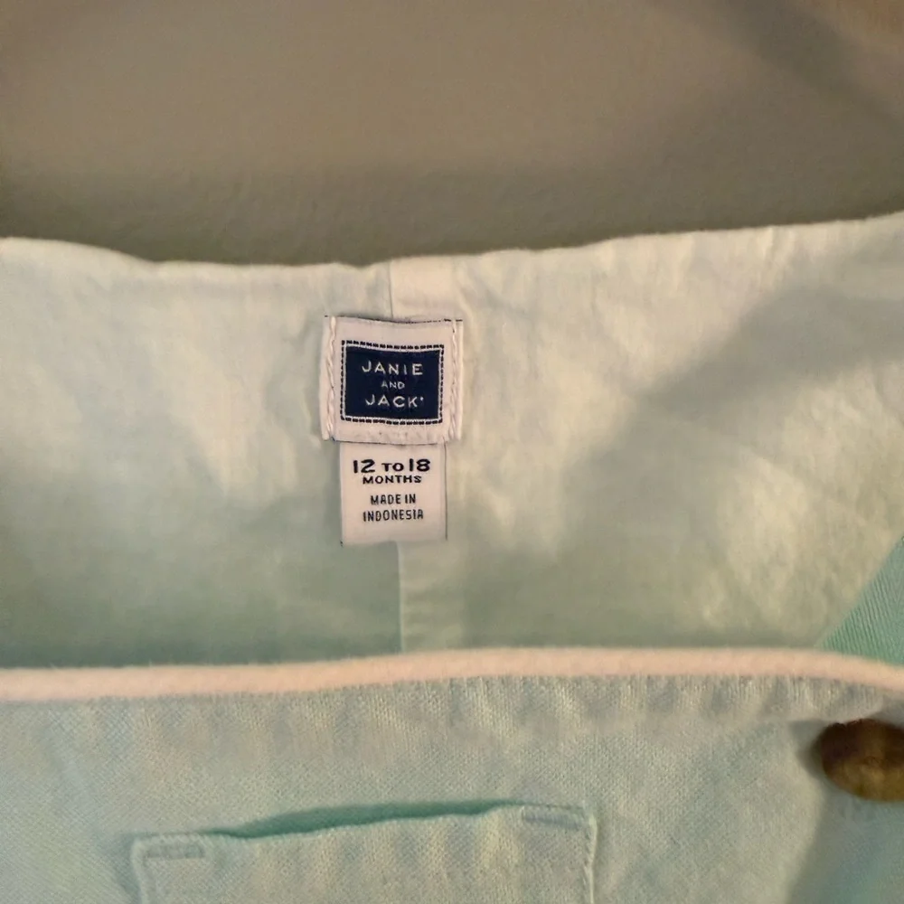 Janie and Jack Mint Green Kids One Piece 12-18 month